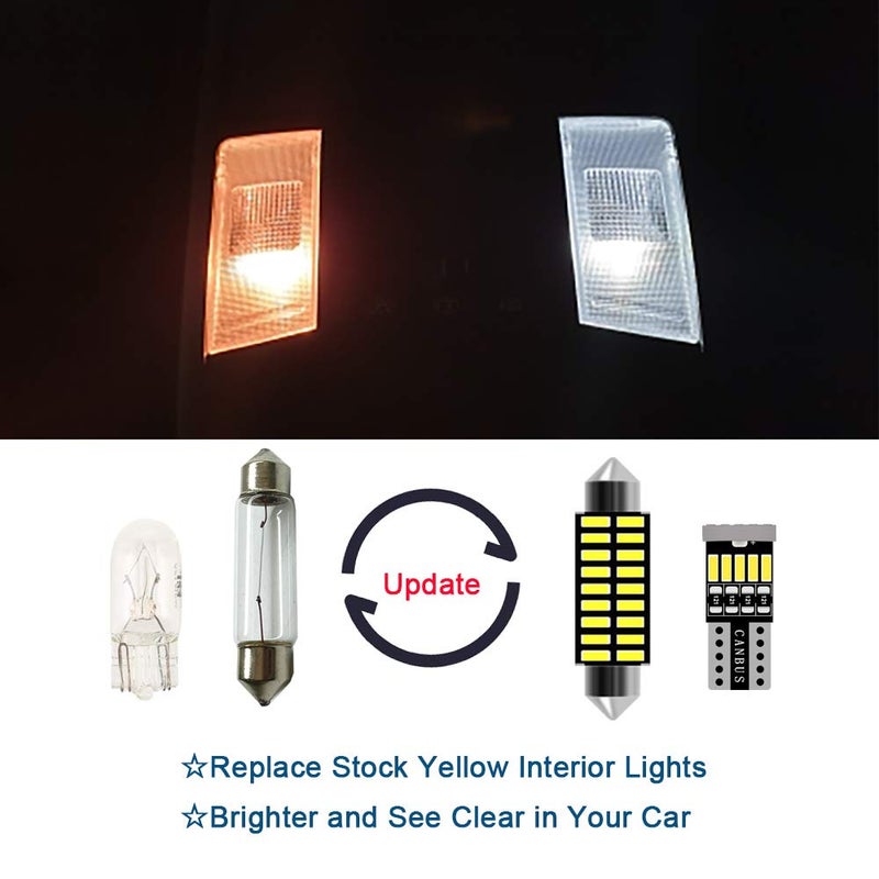 AWALITED 10 قطع مجموعة أضواء LED الداخلية تاكومّا لمبات ضوء القبة الخارقة السطوع لسيارة تويوتا تاكومّا 2005 2006 2007 2008 2009 2010 2011 2012 2013 2014 2015 2016 2017 2018 2019 2020 2021 2022 جميع الطرازات - Image 2